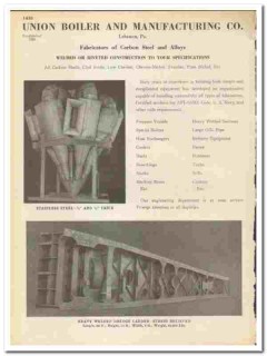 Union Boiler Mfg Company 1945 vintage industrial catalog fabricators Union Boiler Mfg Company 1945 vintage industrial catalog fabricators