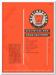 Westinghouse Electric Corp 1945 vintage catalog motors controllers