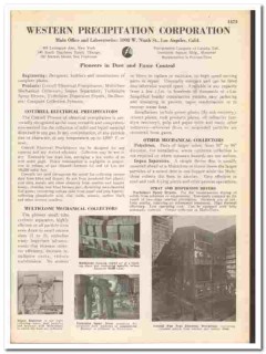 Western Precipitation Corp 1945 vintage industrial catalog dust fume Western Precipitation Corp 1945 vintage industrial catalog dust fume