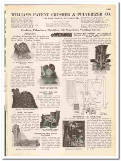 Williams Patent Crusher Pulverizer Company 1945 vintage catalog Williams Patent Crusher Pulverizer Company 1945 vintage catalog