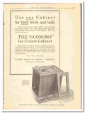 Homer Mfg Company 1919 vintage ice cream ad Economy Cabinet brick Homer Mfg Company 1919 vintage ice cream ad Economy Cabinet brick