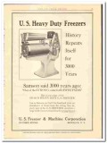 U S Freezer Machine Corp 1919 vintage ice cream ad Heavy Duty U S Freezer Machine Corp 1919 vintage ice cream ad Heavy Duty