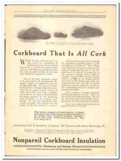 Armstrong Cork Insulation Company 1919 vintage ice cream ad corkboard