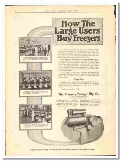 Creamery Package Mfg Company 1919 vintage ice cream ad freezers