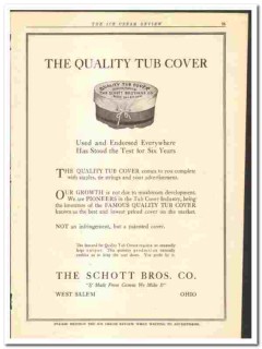 Schott Bros Company 1920 vintage ice cream ad canvas tub covers
