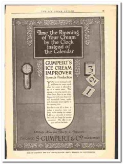 S Gumpert Company 1920 vintage ice cream ad Improver speeds production S Gumpert Company 1920 vintage ice cream ad Improver speeds production