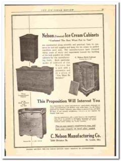 C Nelson Mfg Company 1920 vintage ice cream ad cabinets brick C Nelson Mfg Company 1920 vintage ice cream ad cabinets brick