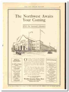 Worlds Greatest Dairy Show 1921 vintage ice cream ad MN Fair Grounds