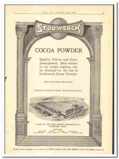 Stollwerck Chocolate Company 1921 vintage ice cream ad Cocoa Powder Stollwerck Chocolate Company 1921 vintage ice cream ad Cocoa Powder