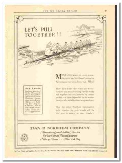 Ivan B Nordhem Company 1921 vintage media ad ice cream advertising