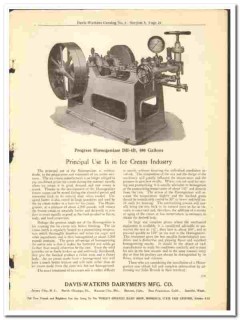 Davis-Watkins Dairymens Mfg Company 1921 vintage ice cream ad Progress Davis-Watkins Dairymens Mfg Company 1921 vintage ice cream ad Progress