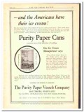 Purity Paper Vessels Company 1924 vintage box ad ice cream cans Purity Paper Vessels Company 1924 vintage box ad ice cream cans