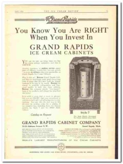 Grand Rapids Cabinet Company 1924 vintage ice cream ad Right Invest Grand Rapids Cabinet Company 1924 vintage ice cream ad Right Invest