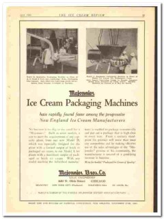 Mojonnier Bros Company 1924 vintage ice cream ad packaging machines Mojonnier Bros Company 1924 vintage ice cream ad packaging machines