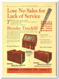Brooks Cabinet Company 1928 vintage ice cream ad Truckfil curb service Brooks Cabinet Company 1928 vintage ice cream ad Truckfil curb service