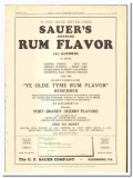 C F Sauer Company 1928 vintage ice cream ad genuine rum flavor