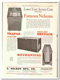 C Nelson Mfg Company 1928 vintage ice cream ad Trapak Drypak Cabinet C Nelson Mfg Company 1928 vintage ice cream ad Trapak Drypak Cabinet