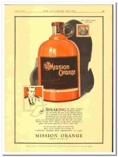 California Crushed Fruit Corp 1928 vintage ice cream ad Mission Orange