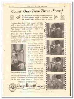 Cherry-Bassett Company 1928 vintage ice cream ad Bergmann Filling