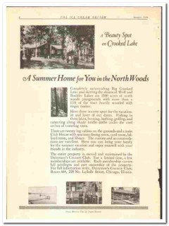 Dairymens Country Club 1928 vintage real estate ad Big Crooked Lake WI