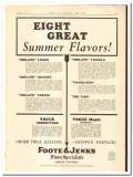 Foote Jenks Inc 1928 vintage ice cream ad Eight Great Summer Flavors