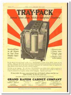 Grand Rapids Cabinet Company 1928 vintage ice cream ad Tray-Pack Grand Rapids Cabinet Company 1928 vintage ice cream ad Tray-Pack
