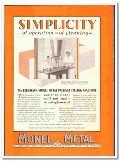 International Nickel Company 1928 vintage ice cream ad simplicity
