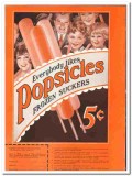 Popsicle Corp United States 1928 vintage ice cream ad Frozen Suckers