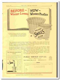 Public Service Cup Company 1928 vintage ice cream ad Lily profits Public Service Cup Company 1928 vintage ice cream ad Lily profits