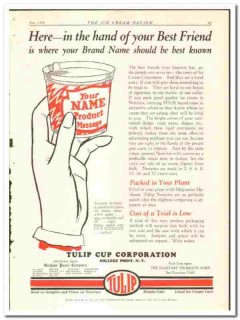 Tulip Cup Corp 1928 vintage ice cream ad Nestrites brand name Tulip Cup Corp 1928 vintage ice cream ad Nestrites brand name