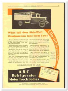 Anheuser-Busch Inc 1929 vintage truck ad bodies North Pole Ice Cream Anheuser-Busch Inc 1929 vintage truck ad bodies North Pole Ice Cream