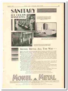 International Nickel Company 1929 vintage ad Castle Ice Cream Sanitary