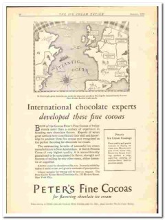 Peter Cailler Kohler Swiss Chocolate Company 1929 vintage cocoa ad Peter Cailler Kohler Swiss Chocolate Company 1929 vintage cocoa ad