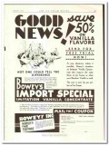 Boweys Inc 1933 vintage ice cream ad imitation vanilla concentrate Boweys Inc 1933 vintage ice cream ad imitation vanilla concentrate