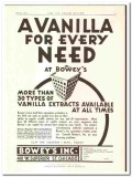 Boweys Inc 1933 vintage ice cream ad Vanilla Extracts need