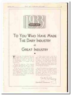 Cherry-Burrell Corp 1933 vintage ice cream ad Dairy Industry great Cherry-Burrell Corp 1933 vintage ice cream ad Dairy Industry great