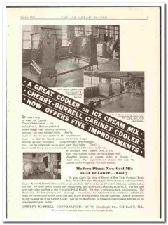 Cherry-Burrell Corp 1933 vintage ice cream ad cabinet cooler Cherry-Burrell Corp 1933 vintage ice cream ad cabinet cooler