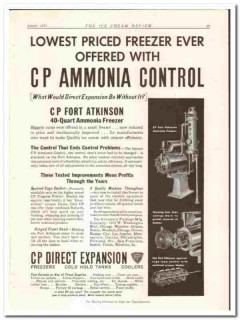 Creamery Package Mfg Company 1933 vintage ice cream ad ammonia control