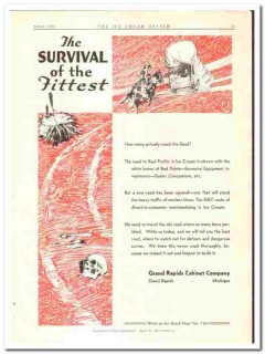 Grand Rapids Cabinet Company 1933 vintage ice cream ad survival Grand Rapids Cabinet Company 1933 vintage ice cream ad survival