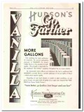 Hudson Mfg Company 1933 vintage ice cream ad Vanilla gallons farther