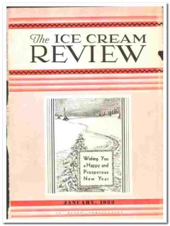 Ice Cream Review 1933 vintage magazine cover January happy prosperous Ice Cream Review 1933 vintage magazine cover January happy prosperous