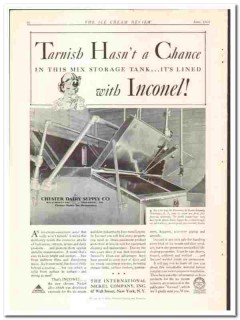 International Nickel Company 1933 vintage ice cream ad Inconel tarnish