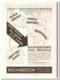 Richardson Corp 1933 vintage ice cream ad walnut fall specials Richardson Corp 1933 vintage ice cream ad walnut fall specials