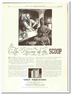 Vogt Processes Inc 1933 vintage ice cream ad passing scoop