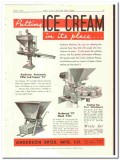 Anderson Bros Mfg Company 1934 vintage ice cream ad Filler putting Anderson Bros Mfg Company 1934 vintage ice cream ad Filler putting