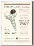 Automatic Cone Company 1934 vintage ice cream ad Bana Roy bulk sales