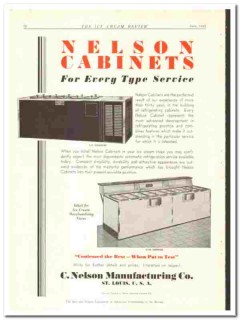 C Nelson Mfg Company 1934 vintage ice cream ad Cabinets service C Nelson Mfg Company 1934 vintage ice cream ad Cabinets service