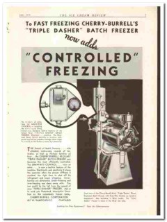 Cherry-Burrell Corp 1934 vintage ice cream ad Controlled Freezing Cherry-Burrell Corp 1934 vintage ice cream ad Controlled Freezing