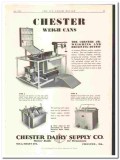 Chester Dairy Supply Company 1934 vintage ice cream ad weigh cans Chester Dairy Supply Company 1934 vintage ice cream ad weigh cans