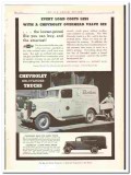 Chevrolet Motor Company 1934 vintage truck ad ice cream half-ton panel